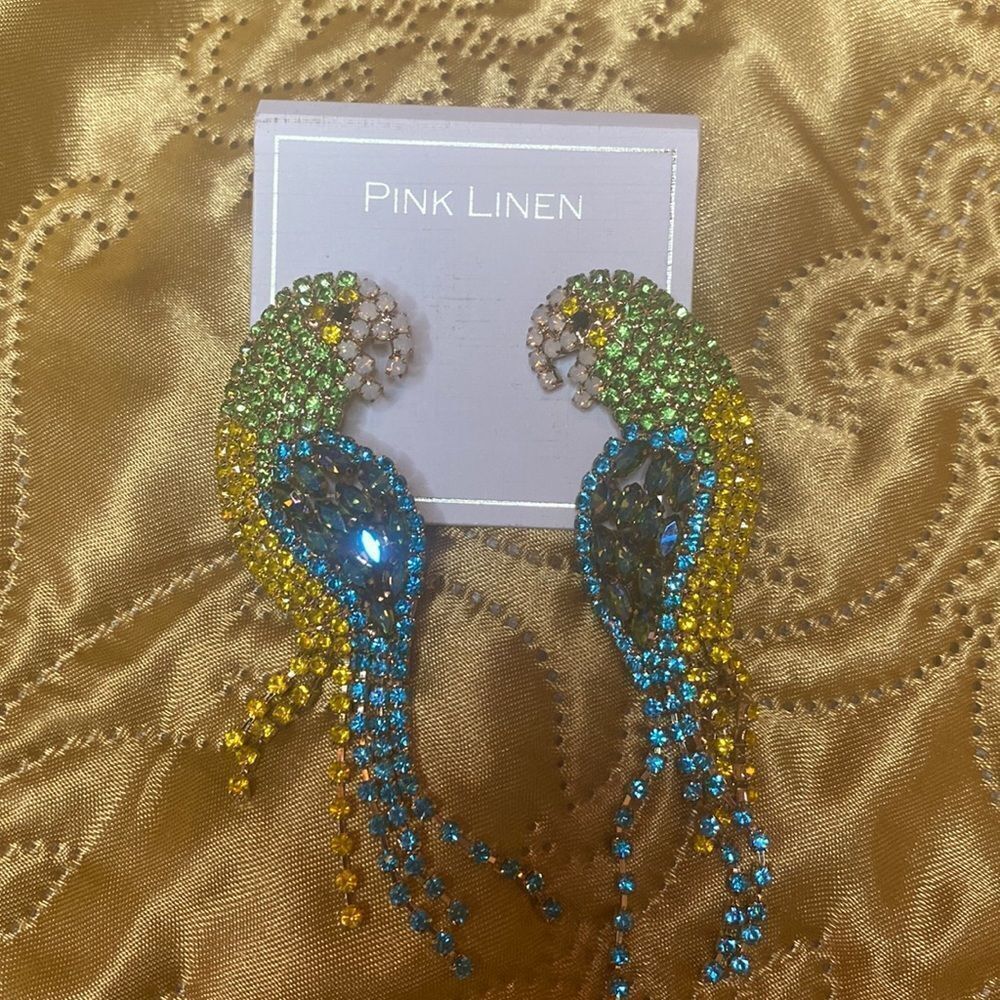 Rhinestone Parrot Earrings‎